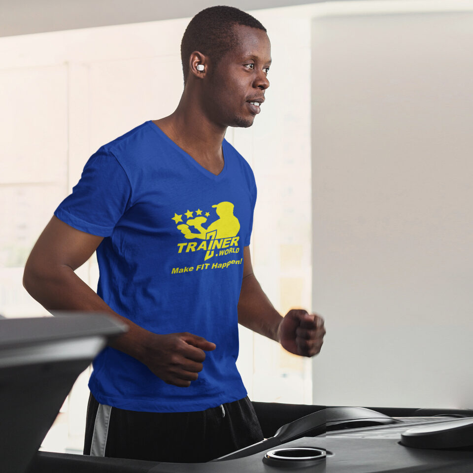 man-on-a-treadmill-wearing-Trainer-Z-world-T-Shirt