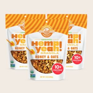 Hemp Yeah Honey and Oats Granola 3-10 Ounce Bags