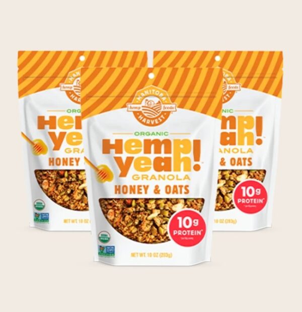 Hemp Yeah Honey and Oats Granola 3-10 Ounce Bags