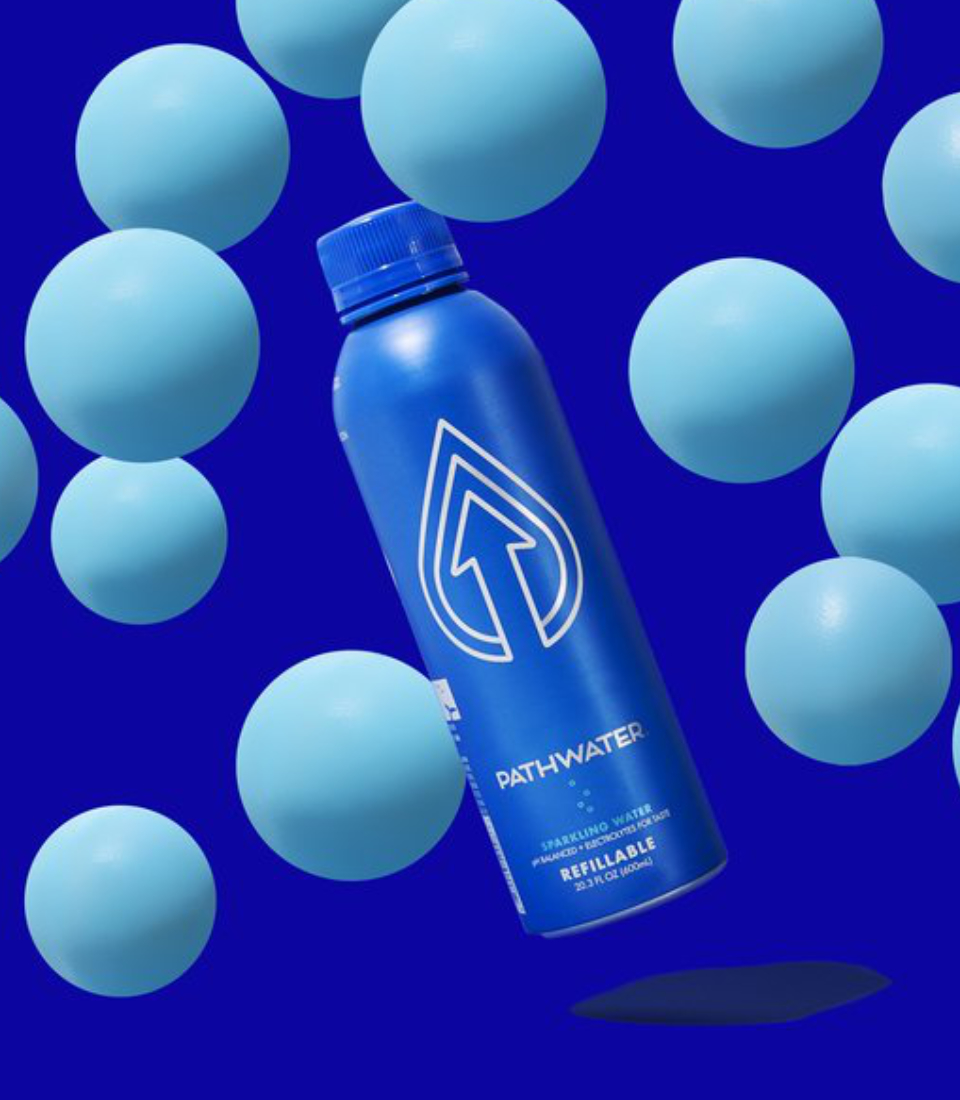 Pathwater aluminum water bottle is an alternative to single-use plastic